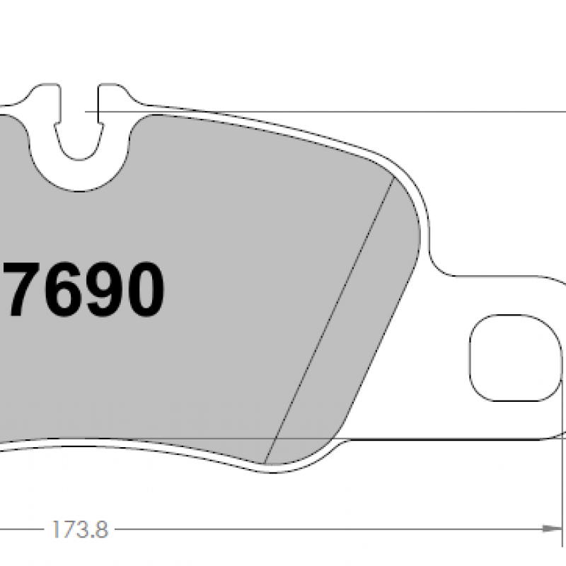 ABS-friendly for rear axles. Race brake pads - Porsche 991 + 992
rear pad